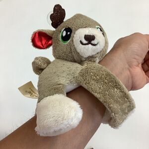 Dan Dee Reindeer Plush Flopsy Slap Bracelet Toy Wrist Hugger Christmas Stuffer